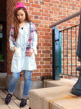 YOKOHAMAスタッフさん（レディース・162cm）の春コーディネート