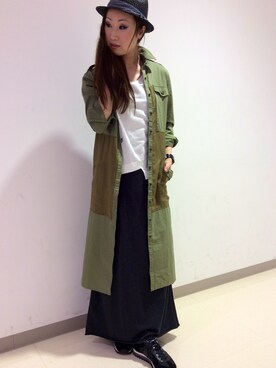 YOKOHAMAスタッフさん（レディース・162cm）の春コーディネート