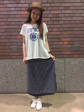YOKOHAMAスタッフさん（レディース・162cm）の夏コーディネート