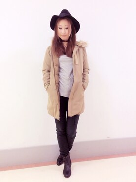 YOKOHAMAスタッフさん（レディース・162cm）の冬コーディネート