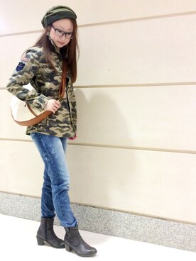 YOKOHAMAスタッフさん(レディース・162cm)の冬コーディネート