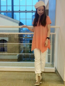 YOKOHAMAスタッフさん（レディース・162cm）の春コーディネート