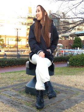 YOKOHAMAスタッフさん（レディース・162cm）の冬コーディネート