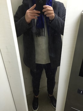 「COMMON PROJECTS（コモンプロジェクト）のアイテム（シューズ）」を使った、Daiさん（メンズ・168cm）の冬コーディネート