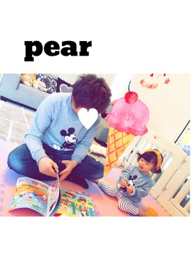 「バレンタインデートスタイル」｜「アイテム（スウェット）」を使った、ユ メ ガ ハ ク ＊さん（キッズ・80cm）の冬コーディネート