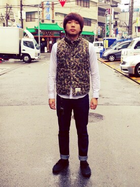 「アイテム（その他アウター）」を使った、小山 英機さん（メンズ・173cm・20代）の春コーディネート