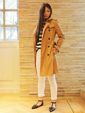 「TOMMY HILFIGER（トミーヒルフィガー）のアイテム（トレンチコート）」を使った、kyanaさん（メンズ・163cm）の春コーディネート