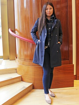 「TOMMY HILFIGER」｜「アイテム（トレンチコート）」を使った、kyanaさん（レディース・163cm）の春コーディネート