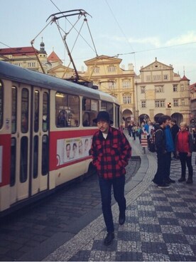 「STYLE」｜「アイテム（その他アウター）」を使った、윤찬호さん（メンズ・181cm）の冬コーディネート