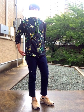 「NEW BALANCE（ニューバランス）のアイテム（ナイロンジャケット）」を使った、yuu*jiさん（メンズ・177cm）の夏コーディネート
