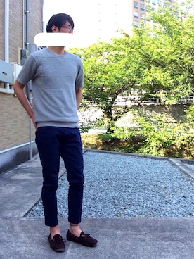 「EDIFICE（エディフィス）のアイテム（その他シューズ）」を使った、yuu*jiさん（メンズ・177cm）の夏コーディネート