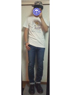「RIPNDIP（リップンディップ）のアイテム（キャップ）」を使った、NeLLさん（メンズ・174cm）の夏コーディネート