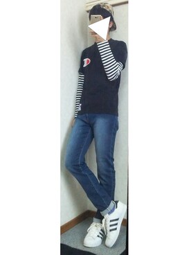 「RIPNDIP（リップンディップ）のアイテム（キャップ）」を使った、NeLLさん（メンズ・174cm）の秋コーディネート