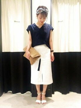「アパートバイローリーズ」｜「アイテム（財布/小物）」を使った、maruさん（レディース・156cm）の春コーディネート