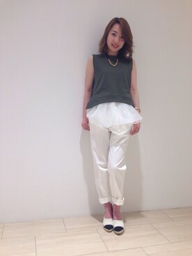 「アイテム（アクセサリー）」を使った、saki nakanoさん（レディース・160cm）の春コーディネート