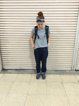 「LOGOS（ロゴス）のアイテム（バッグ）」を使った、a y kさん（レディース・157cm）の夏コーディネート