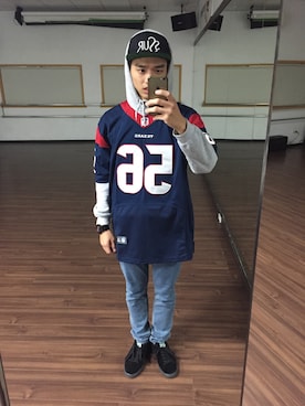 「アイテム（ジャージ）」を使った、ChuBrayさん（メンズ・175cm・20代）の秋コーディネート