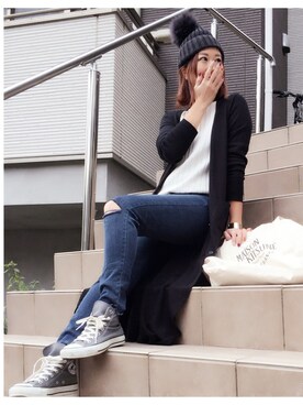 「halloween」｜「アイテム（キャップ）」を使った、cocoさん（レディース・162cm）の秋コーディネート
