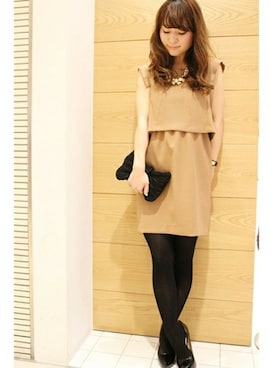 「LIMITLESS LUXURY（リミットレスラグジュアリー）のアイテム」を使った、MIHOさん（レディース・154cm）の冬コーディネート