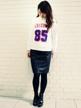 「スエット」｜MIHOさん（レディース・154cm）の冬コーディネート