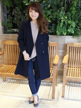 「LIMITLESS LUXURY（リミットレスラグジュアリー）のアイテム（その他アウター）」を使った、MIHOさん（レディース・154cm）の秋コーディネート