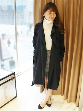 「きれいめスタイル」｜「アイテム（その他アウター）」を使った、MIHOさん（レディース・154cm）の秋コーディネート