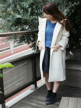 「LIMITLESS LUXURY（リミットレスラグジュアリー）のアイテム（その他アウター）」を使った、MIHOさん（レディース・154cm）の秋コーディネート