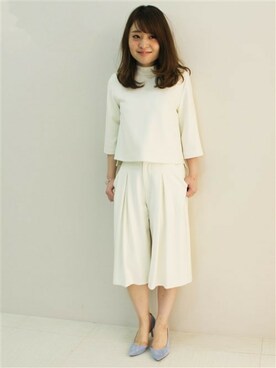 「LIMITLESS LUXURY（リミットレスラグジュアリー）のアイテム（その他パンツ）」を使った、MIHOさん（レディース・154cm）の冬コーディネート
