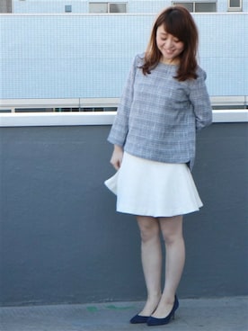 「セットアップ　着回し」｜MIHOさん（レディース・154cm）の冬コーディネート