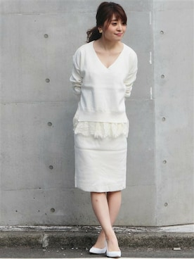 「アイテム（その他シューズ）」を使った、MIHOさん（レディース・154cm）の冬コーディネート