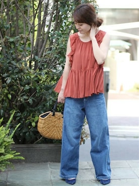 「LIMITLESS LUXURY（リミットレスラグジュアリー）のアイテム」を使った、MIHOさん（レディース・154cm）の夏コーディネート