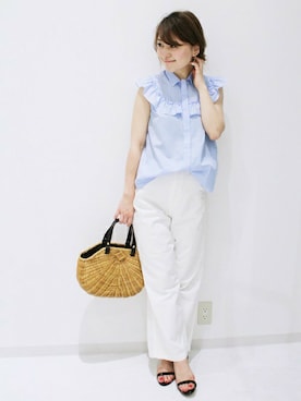 「LIMITLESS LUXURY（リミットレスラグジュアリー）のアイテム」を使った、MIHOさん（レディース・154cm）の夏コーディネート