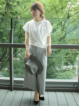 「LIMITLESS LUXURY（リミットレスラグジュアリー）のアイテム」を使った、MIHOさん（レディース・154cm）の夏コーディネート