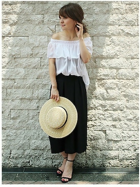 「LIMITLESS LUXURY（リミットレスラグジュアリー）のアイテム」を使った、MIHOさん（レディース・154cm）の夏コーディネート