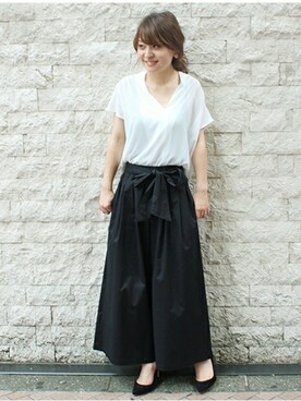 「LIMITLESS LUXURY（リミットレスラグジュアリー）のアイテム（シャツ/ブラウス）」を使った、MIHOさん（レディース・154cm）の夏コーディネート