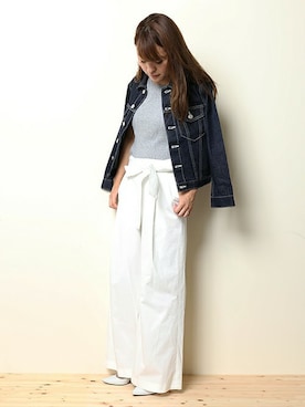 「LIMITLESS LUXURY」｜「アイテム（パンツ）」を使った、MIHOさん（レディース・154cm）の秋コーディネート