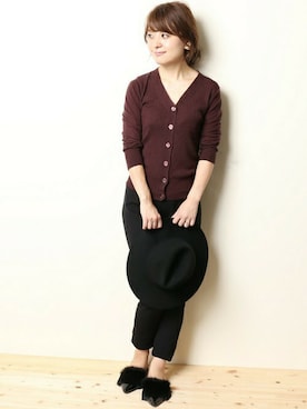 「LIMITLESS LUXURY」｜「アイテム（パンツ）」を使った、MIHOさん（レディース・154cm）の秋コーディネート