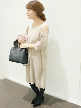 「SLOBE IENA」｜MIHOさん（レディース・154cm）の秋コーディネート