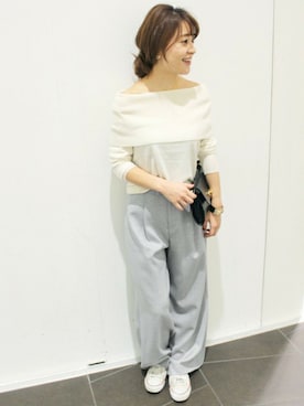 「LIMITLESS LUXURY」｜「アイテム（パンツ）」を使った、MIHOさん（レディース・154cm）の秋コーディネート