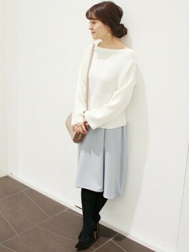 「LIMITLESS LUXURY」｜「アイテム（ワンピース/ドレス）」を使った、MIHOさん（レディース・154cm）の冬コーディネート