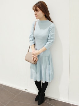 「LIMITLESS LUXURY」｜「アイテム（ワンピース/ドレス）」を使った、MIHOさん（レディース・154cm）の冬コーディネート