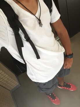 「Abercrombie&Fitch（アバークロンビーアンドフィッチ）のアイテム（アクセサリー）」を使った、Shunさん（メンズ・178cm）の夏コーディネート
