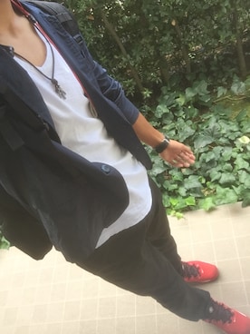 「Abercrombie&Fitch（アバークロンビーアンドフィッチ）のアイテム（アクセサリー）」を使った、Shunさん（メンズ・178cm）の秋コーディネート