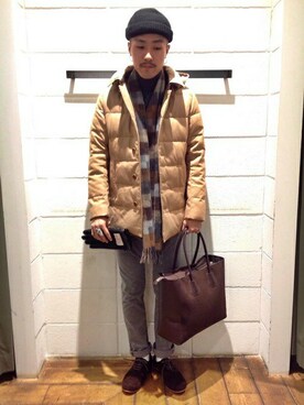 マフラー ブロックチェック ネイビーデニム Hilltop ヒルトップ 愛着を持ってずっと使いたいモノを集めたセレクトショップ zutto