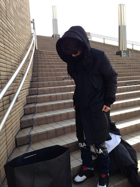 「alexanderwang（アレキサンダーワン）のアイテム（ダウンジャケット/コート）」を使った、YUTON さん（メンズ・174cm）の秋コーディネート