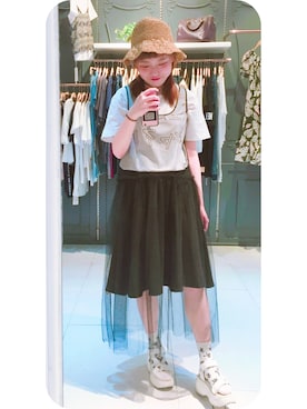 「BUBBLES（バブルス）のアイテム（チョーカー）」を使った、bananananaxxxさん（レディース・158cm）の夏コーディネート