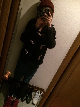 「OUTLET（アウトレット）のアイテム（帽子）」を使った、ゅけ☆さん（レディース・158cm）の秋コーディネート