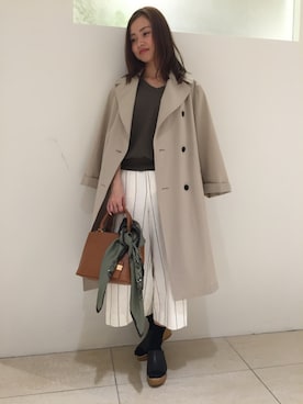 「春コート」｜yuriさん（レディース・152cm）の春コーディネート