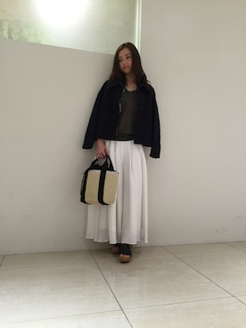 「キュロットパンツ」｜「アイテム（ジャケット/アウター）」を使った、yuriさん（レディース・152cm）の春コーディネート