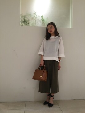 「interstaple（インターステイプル）のアイテム（バッグ）」を使った、yuriさん（レディース・152cm）の春コーディネート